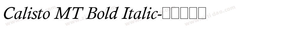 Calisto MT Bold Italic字体转换